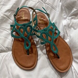 Coach x Rachel Style Green Sandals